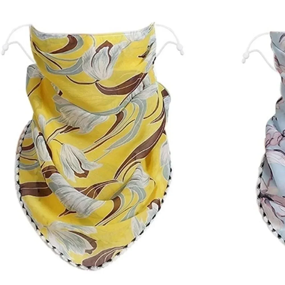 Floral face mask Chiffon ear loop gaiter
